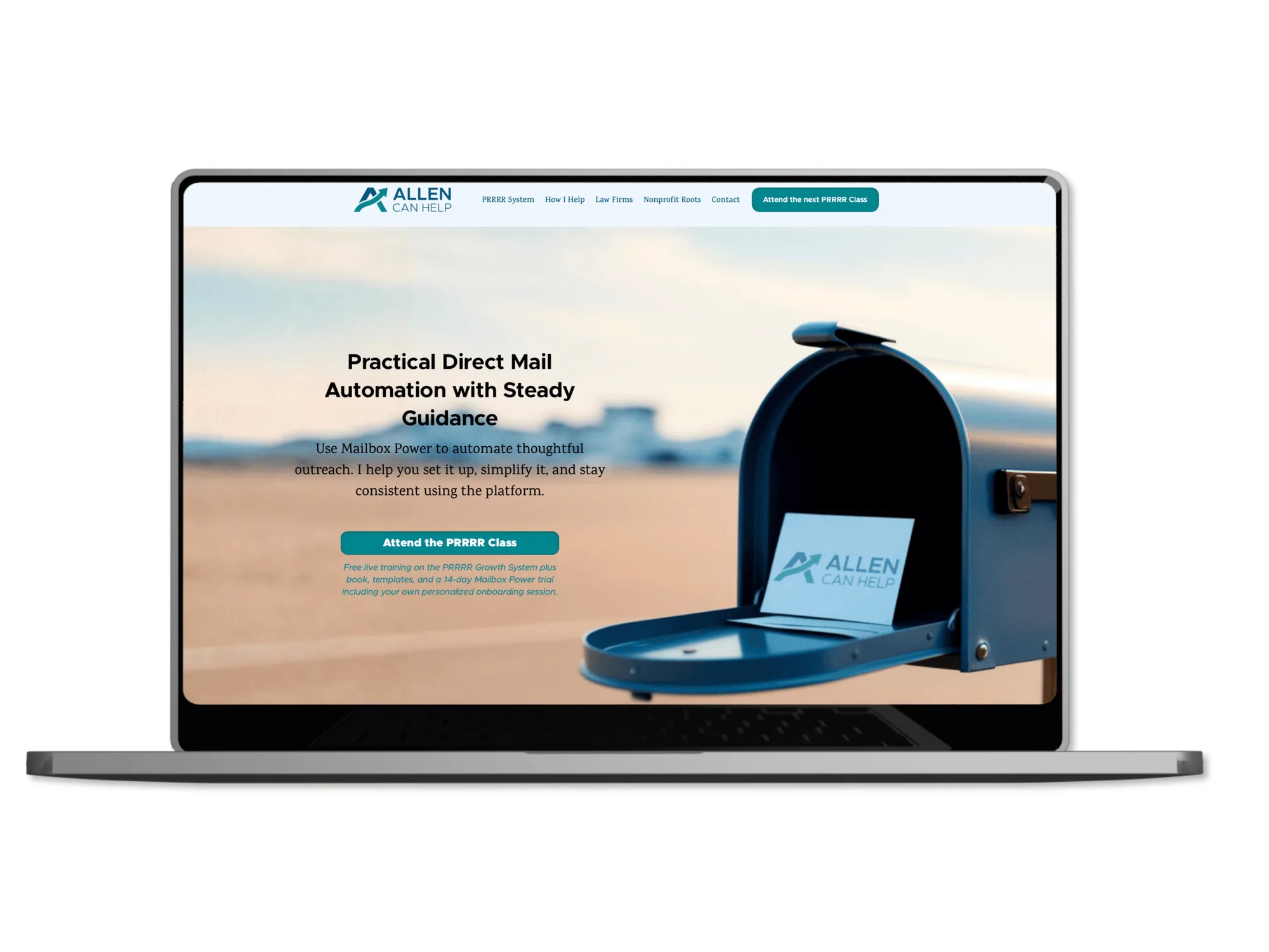 Allen Can Help website mockup
